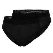 Schiesser Trosor 2P Care Rio Period Pants Svart bomull 48 Dam