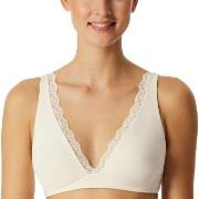 Schiesser BH Unique Cotton Soft Bra With Lace Creme bomull C 70 Dam