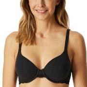 Schiesser BH Unique Cotton Wired Bra Svart bomull D 80 Dam