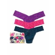 Hanky Panky Trosor 6P Low Rise Lace Thong Lila nylon One Size Dam