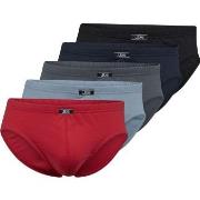 JBS Kalsonger 5P Organic Cotton Mini Slip Brief Svart/Röd ekologisk bo...