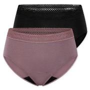 Schiesser Trosor 2P Care Retro Period Pants Flerfärgad bomull 40 Dam