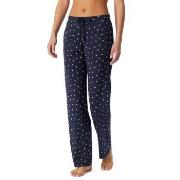 Schiesser Mix and Relax Long Cotton Pants Vit/Marin bomull 40 Dam
