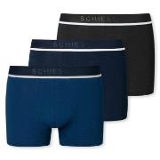 Schiesser Kalsonger 3P Woven Boxer Brief 3XL- 4XL Svart/Blå bomull 4XL...