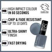 Rimmel 60 Seconds Rita Ora Nail Varnish - 807 My Grey 8ml