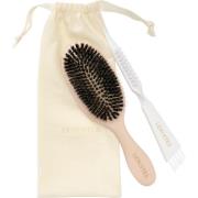 Lenoites Hair Brush Wild Boar With Pouch And Cleaner Tool Blush