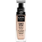 NYX Professional Makeup Can't Stop Won't Stop Foundation Light porcela...