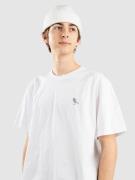 Cleptomanicx Embroidery Gull Mono T-Shirt white