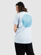 Spitfire Classic Swirl Overlay T-Shirt light blue w/ blue & gold