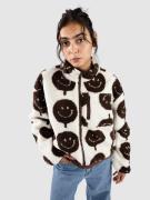 Blue Tomato Drawstring Fleece Zip Thru Jacka brown smiley