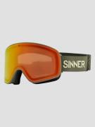 Sinner Snowghost Sintrast Trans+ Matte Moss Grn Goggle photochr red si...