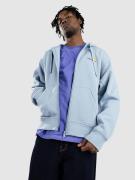 Carhartt WIP American Script Hoodie med Dragkedja frosted blue