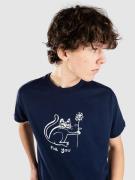 Autumn Headwear Happy Cat T-Shirt indigo blue