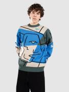 Blue Tomato Graphic Knit Pullover blue