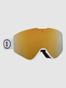 Electric Kleveland II White Tron Goggle gold chrome+yellow