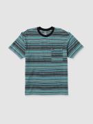 Volcom Slide Stone Crew T-Shirt dark black heather