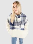 Coal Tolmie Peak Half-Zip Fleecetröja tonal blue plaid tofu