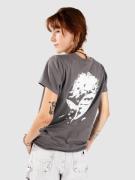 Vitriol Blurred Flowers T-Shirt washed out black
