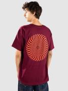 Spitfire Classic Swirl Overlay Skjorta burgundy w/ red & black