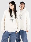 Poetic Collective Doodle Sketch Hoodie ivory