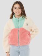 Rip Curl Block Party Polar Kids Hoodie med Dragkedja pink