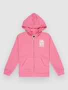 Roxy Surf Feeling Zipped Brushed Kids Hoodie pink cosmos