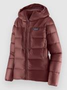 Patagonia Fitz Roy Down Hoody Jacka dark ruby w/sizzle red