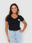 Rip Curl Heart V Neck T-Shirt black