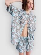 Roxy Beachy Nostalgia Print Shirt brownie hibiscus hype