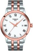 Tissot Herrklocka T129.410.22.013.00 T-Classic Vit/Roséguldstonat