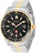 Invicta Herrklocka 33441 Pro Diver Svart/Gulguldtonat stål Ø46 mm