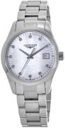 Longines Damklocka L2.386.4.87.6 Conquest Classic Vit/Stål Ø29.5 mm