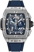 Hublot Herrklocka 642.NX.7170.RX Big Bang 42mm Blå/Gummi