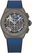 Zenith Herrklocka 97.9001.9004-81.R946 Defy El Primero Grå/Gummi