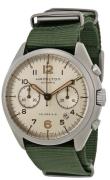 Hamilton Herrklocka H76456955 Khaki Vit/Textil Ø42 mm