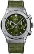 Hublot Herrklocka 541.NX.8970.LR Classic Fusion Grön/Gummi Ø42 mm