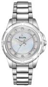 Bulova Damklocka 96P144 Diamond Blå/Stål Ø32 mm