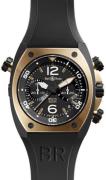 Bell & Ross Herrklocka BR02-CHR-BICOLOR BR 02-94 Svart/Gummi Ø44