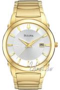 Bulova Herrklocka 97B108 Dress Vit/Gulguldtonat stål Ø38 mm