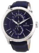 Festina Herrklocka F16573-7 Dress Blå/Läder Ø43 mm