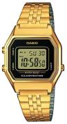 Casio Damklocka LA680WEGA Collection LCD/Gulguldtonat stål