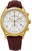 Alexander Herrklocka A021-05 Heroic Vit/Läder Ø42 mm