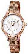 Festina Damklocka F16960-1 Dress Vit/Roséguldstonat stål Ø32 mm