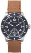 Nautica Herrklocka NAPHST001 Huston Blå/Läder Ø44 mm