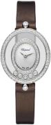 Chopard Damklocka 204292-1301 Happy Diamonds Vit/Satin Ø25.8 mm