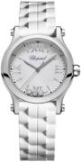 Chopard Damklocka 278590-3001 Happy Sport Vit/Gummi Ø30 mm