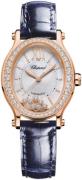 Chopard Damklocka 275362-5002 Happy Sport Silverfärgad/Läder Ø29 mm