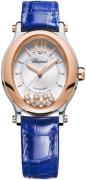 Chopard Damklocka 278602-6001 Happy Sport Silverfärgad/Läder Ø29 mm