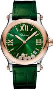 Chopard Damklocka 278582-6005 Happy Sport Grön/Läder Ø36 mm