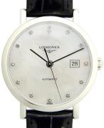 Longines Damklocka L4.310.4.87.2 Elegant Vit/Läder Ø29 mm